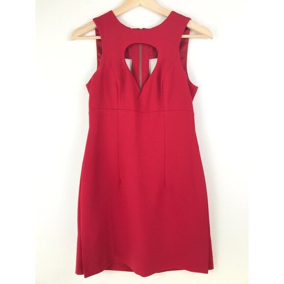 BCBG Generation Red Cut-Out Mini Dress Size 2 - Picture 3 of 16